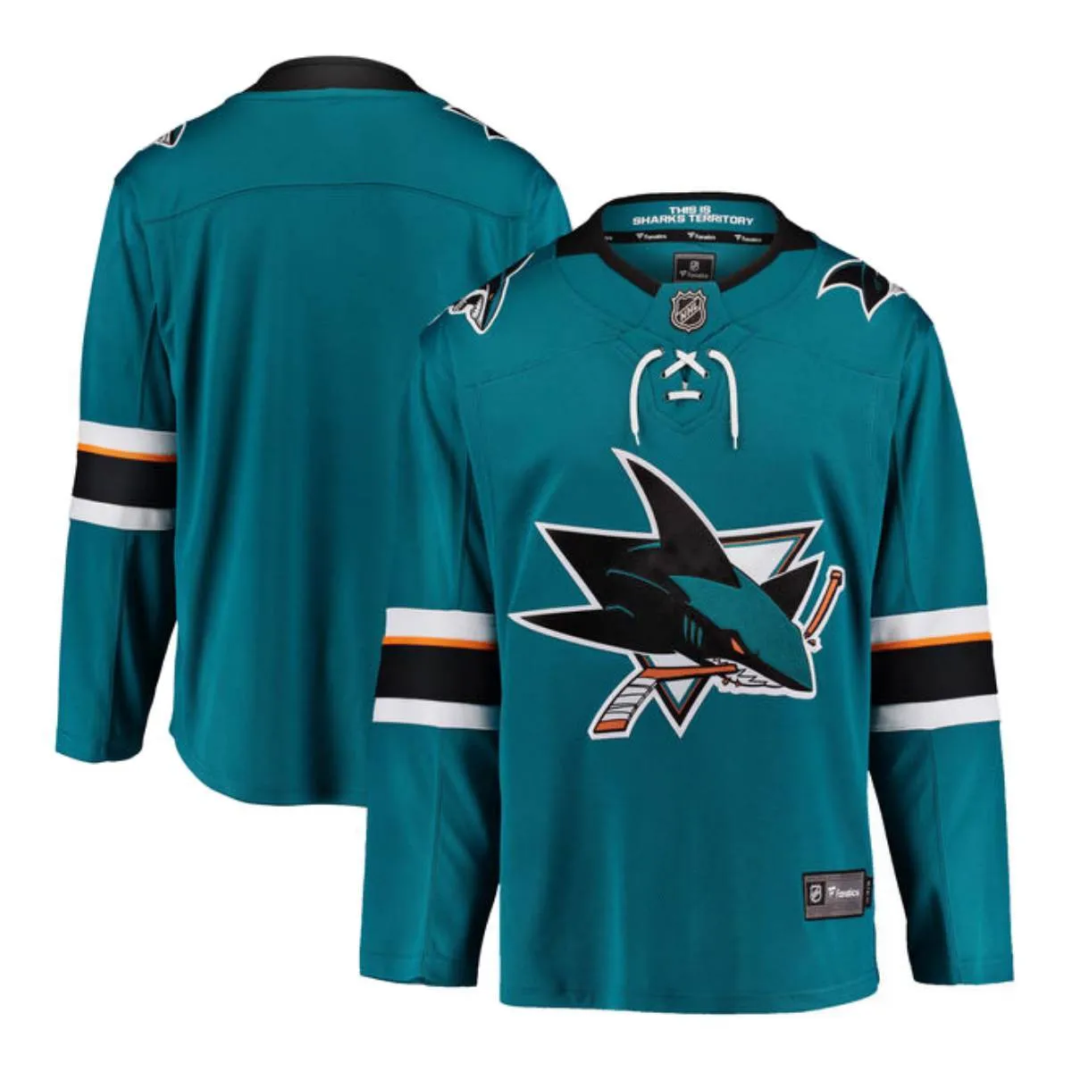 San Jose Sharks Fanatics Teal Breakaway NHL Hockey Home Jersey