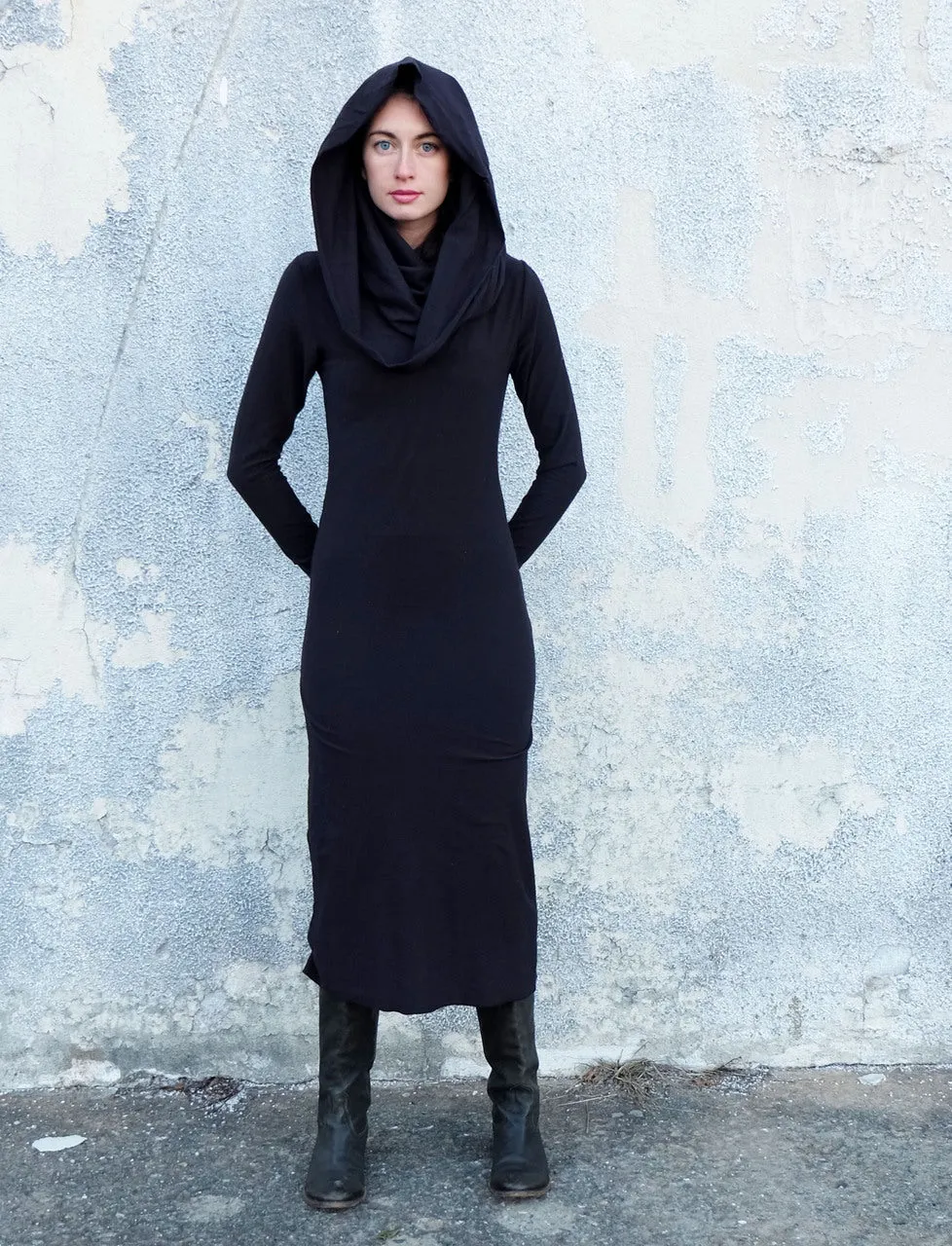 Super Cowl Pencil Below Knee Dress