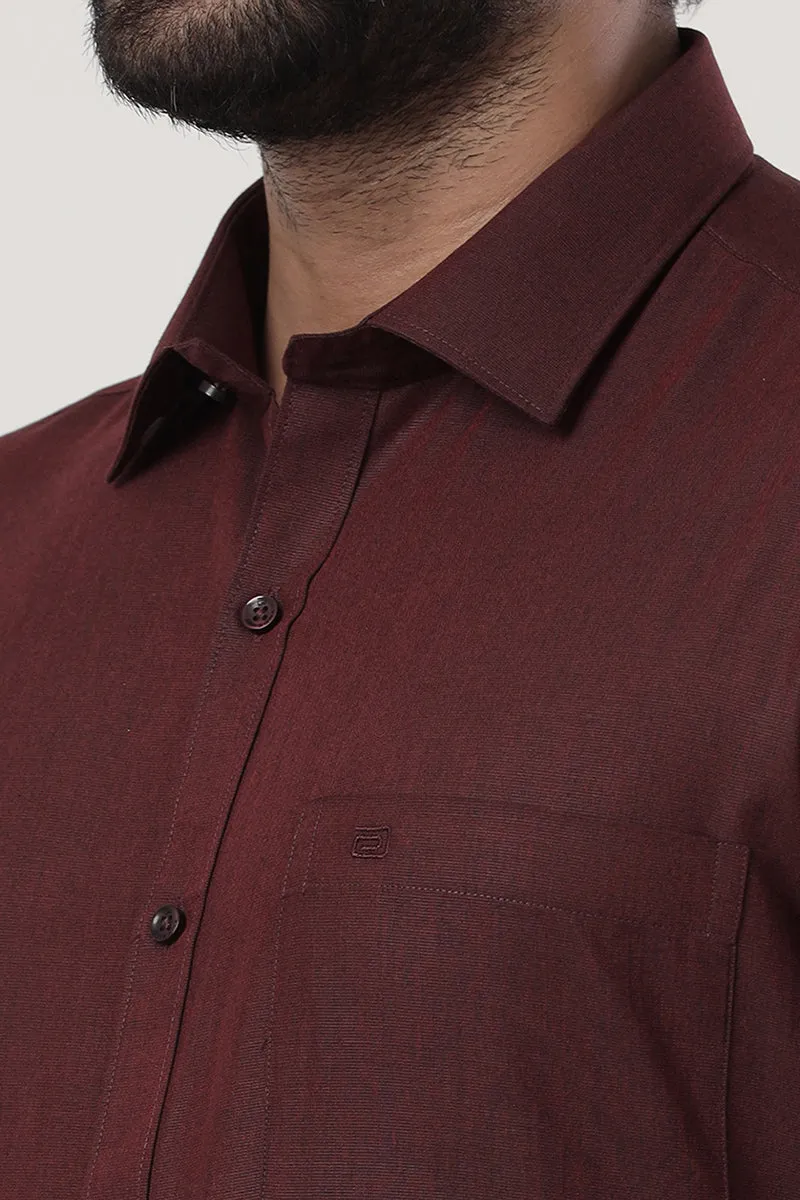 Super Soft - Blood Red Formal Shirts for Men | Ariser