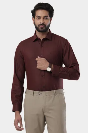 Super Soft - Blood Red Formal Shirts for Men | Ariser