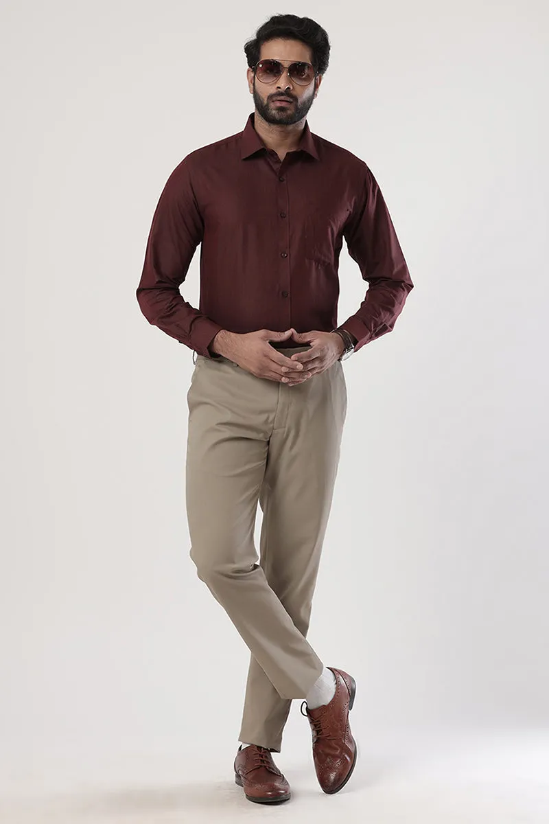 Super Soft - Blood Red Formal Shirts for Men | Ariser