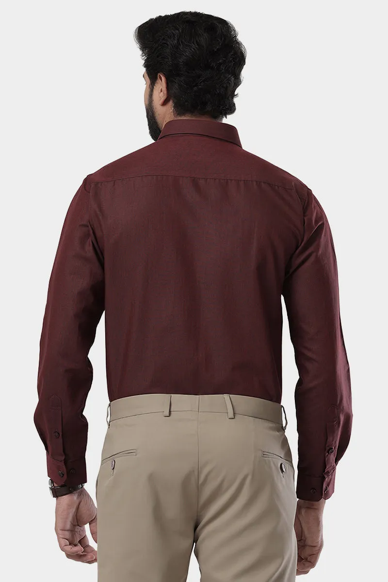 Super Soft - Blood Red Formal Shirts for Men | Ariser