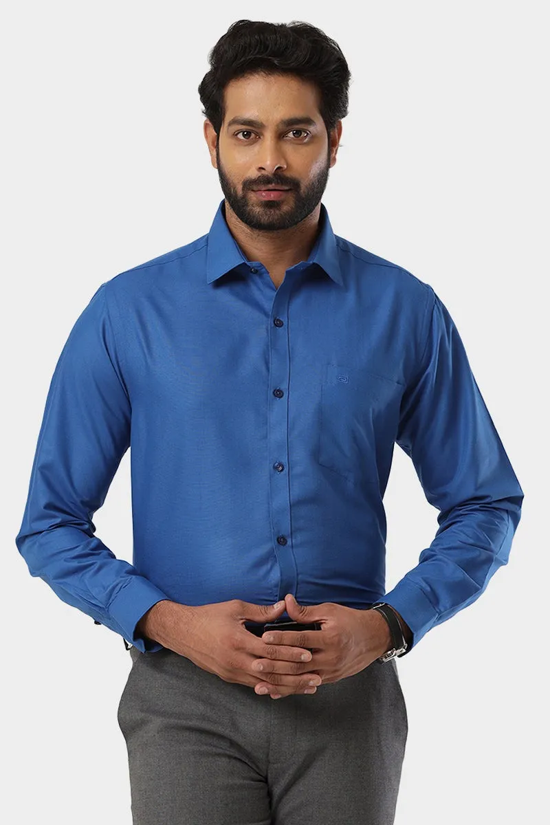 Super Soft -Pepsi Blue Formal Shirts for Men | Ariser