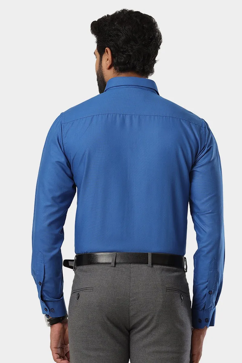 Super Soft -Pepsi Blue Formal Shirts for Men | Ariser