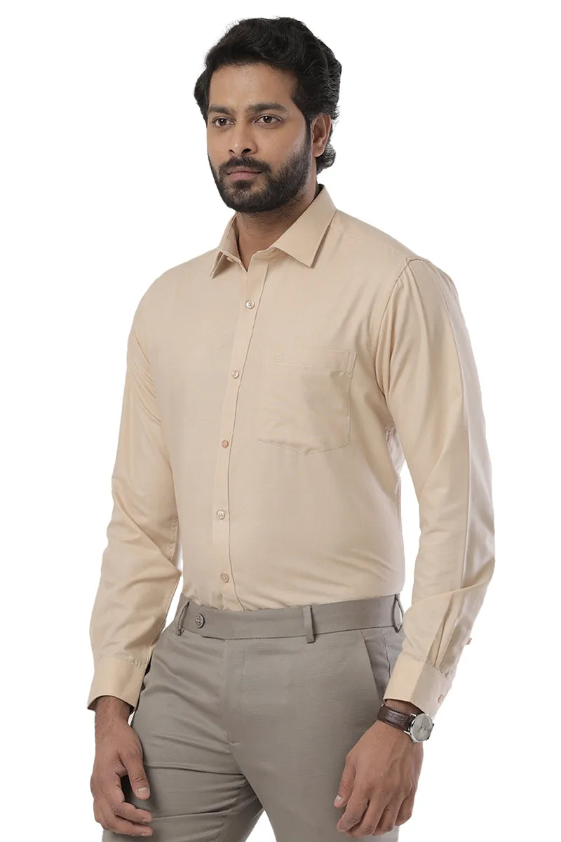 Super Soft - Tan Formal Shirts for Men | Ariser