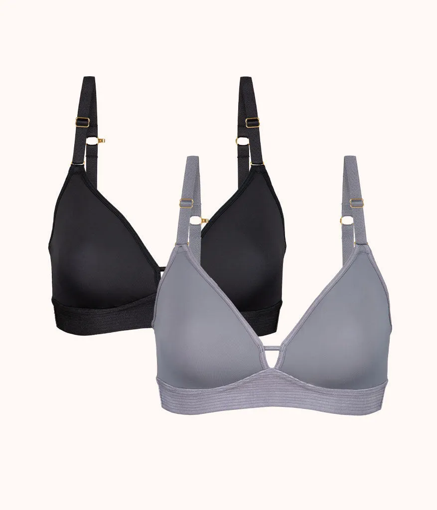 The Spacer Bra Bundle: Jet Black/Smoke